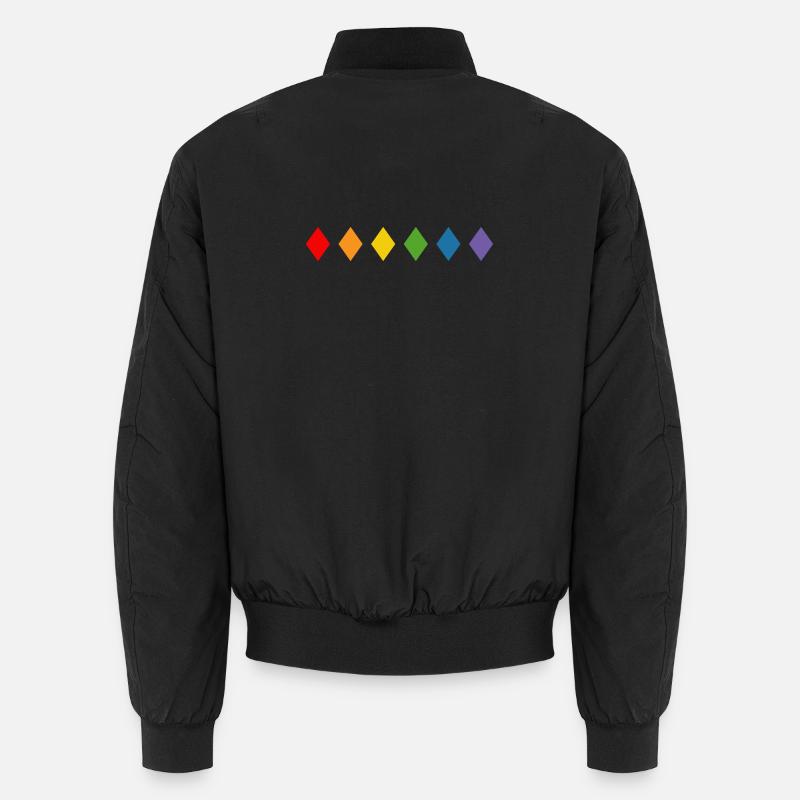 Regenbogen Rhombus Unisex Bomberjacke