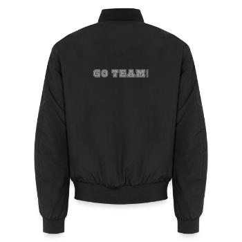 Go Team - Unisex Bomber Jacket - black - Back - AI Model Male 185 light (185cm)