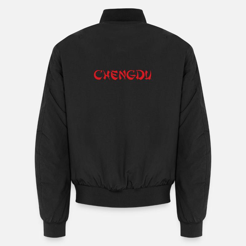 CHENGDU, China - Unisex Bomber Jacket - black