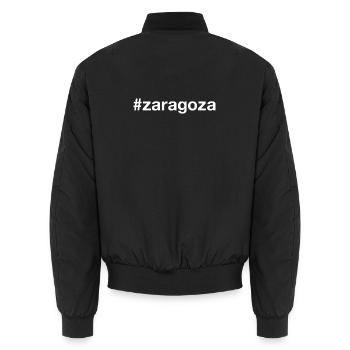 ZARAGOZA Hashtag Saragossa - Unisex Bomberjacke - Schwarz - Hinten - AI Model Male 185 light (185cm)