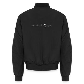 Vol Pulse Skyline - Bomber unisexe - noir - Dos - AI Model Male 185 light (185cm)