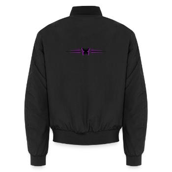 Ligne de symboles papillons - Bomber unisexe - noir - Dos - AI Model Male 185 light (185cm)