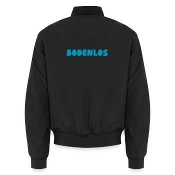 bottomless - Unisex Bomber Jacket - black - Back - AI Model Male 185 light (185cm)