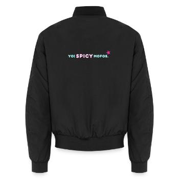 Yo! Spicy Mofos. | Retro Y2K Style - Unisex Bomberjacke - Schwarz - Hinten - AI Model Male 185 light (185cm)
