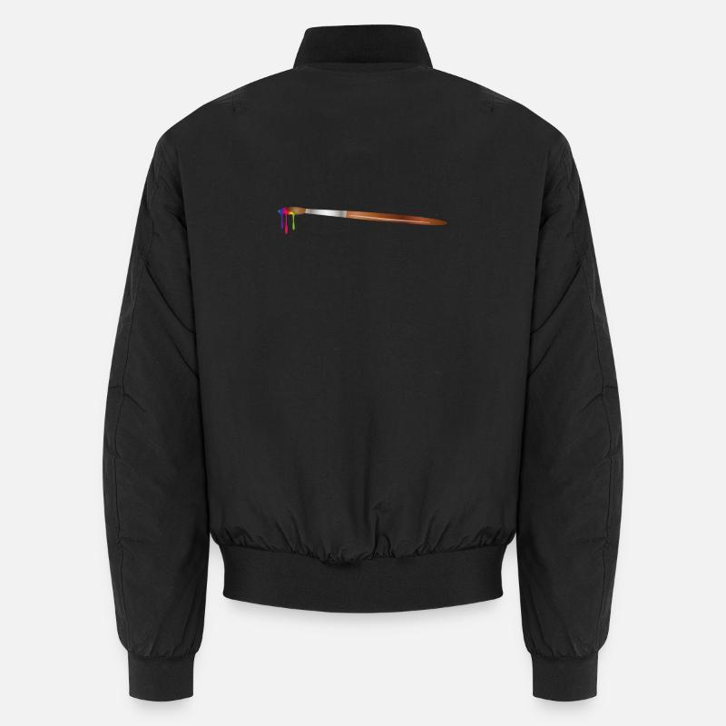 Künstler Pinsel mit Regenbogen Farben Unisex Bomberjacke