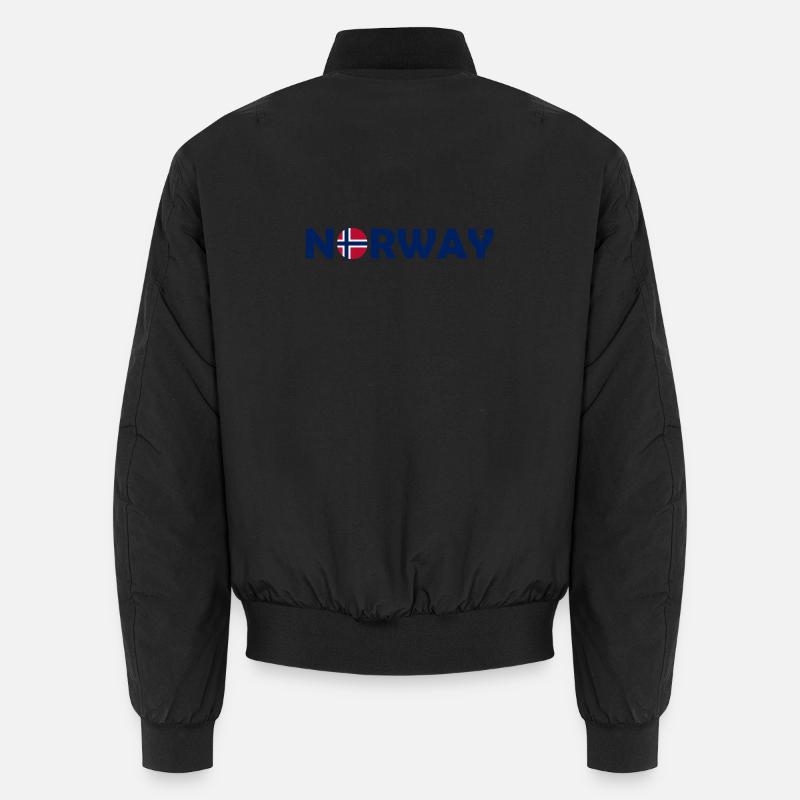 Lettrage de la Norvège avec drapeau - Norge - Norwegen Bomber unisexe