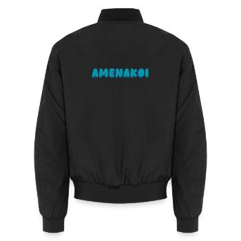 amenakoi - Unisex Bomberjacke - Schwarz - Hinten - AI Model Male 185 light (185cm)