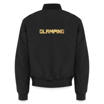 Glamping Gold Luxury Camping Camper Holiday Exclusive - Bomber unisexe - noir - Dos - AI Model Male 185 light (185cm)