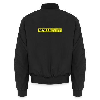 Malle 2026 - Unisex Bomber Jacket - black - Back - AI Model Male 185 light (185cm)