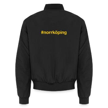 Norrköping Sverige Sweden Schweden - Unisex Bomberjacke - Schwarz - Hinten - AI Model Male 185 light (185cm)