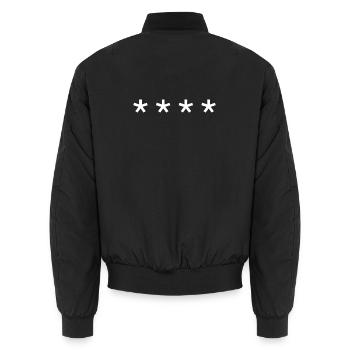 **** - Bomber unisexe - noir - Dos - AI Model Male 185 light (185cm)