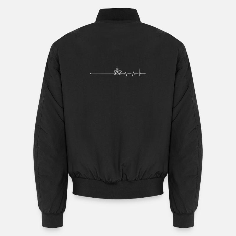 Herzschlag-Kaffee Unisex Bomberjacke