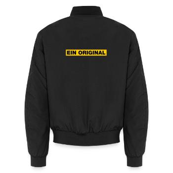 Ein Original - Unisex Bomberjacke - Schwarz - Hinten - AI Model Male 185 light (185cm)