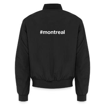 MONTREAL Australia Hashtag - Unisex Bomberjacke - Schwarz - Hinten - AI Model Male 185 light (185cm)