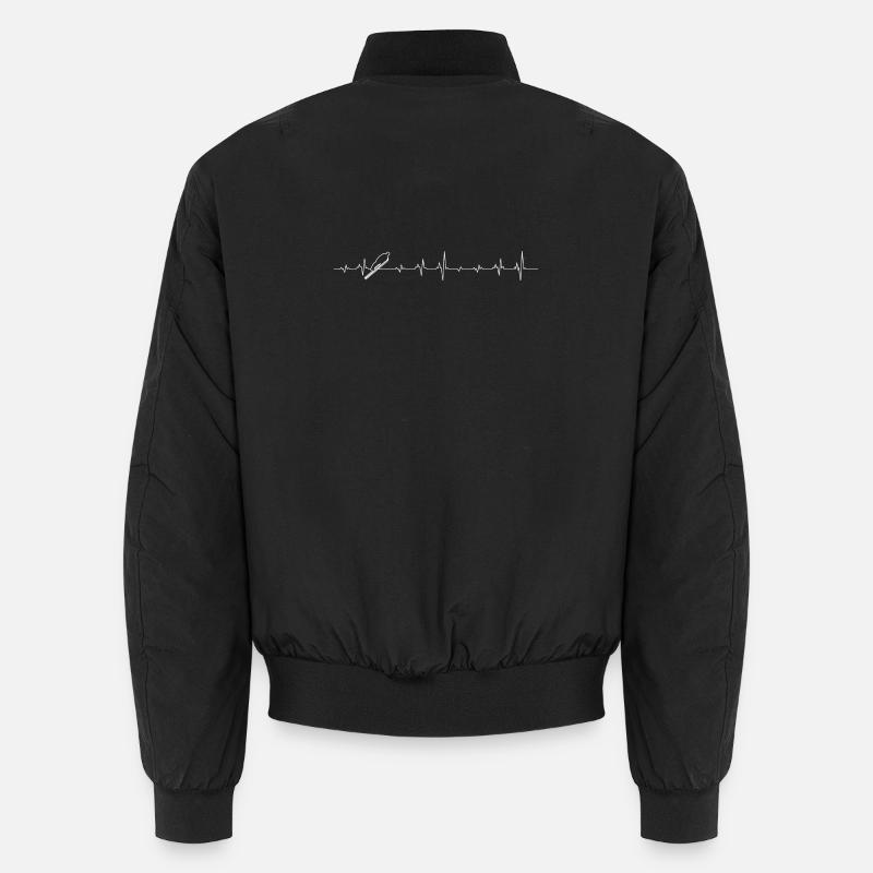 Heartbeat Ski Jumping - Unisex Bomber Jacket - black