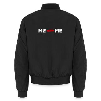 Me Me Roter Pinsel Geteiltes Porträt - Unisex Bomberjacke - Schwarz - Hinten - AI Model Male 185 light (185cm)