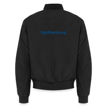 GOTHENBURG Hashtag - Unisex Bomberjacke - Schwarz - Hinten - AI Model Male 185 light (185cm)