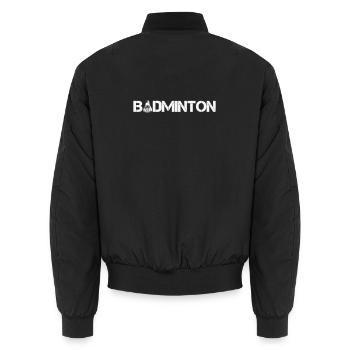 Badminton - Bomber unisexe - noir - Dos - AI Model Male 185 light (185cm)