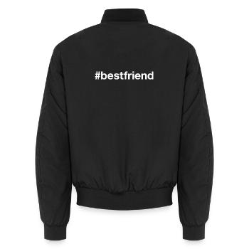MEILLEUR AMI Hashtag du meilleur ami - Bomber unisexe - noir - Dos - AI Model Male 185 light (185cm)