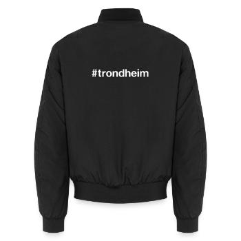 TRONDHEIM Norway Norge Norwegen - Unisex Bomberjacke - Schwarz - Hinten - AI Model Male 185 light (185cm)