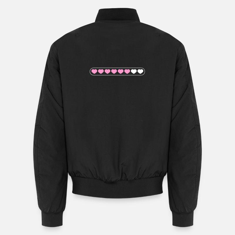 Heart loading - Unisex Bomber Jacket - black