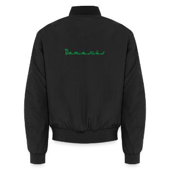 Damascus Damaskus - Unisex Bomberjacke - Schwarz - Hinten - AI Model Male 185 light (185cm)