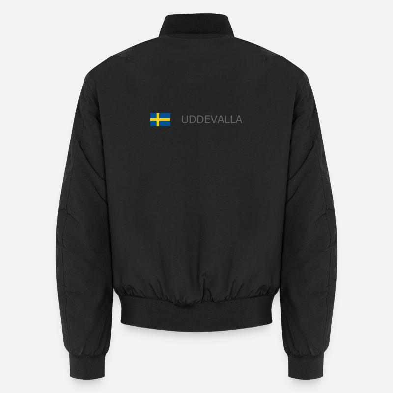 Sweden Flag - Uddevalla - Sverige - Schweden - Unisex Bomber Jacket - black