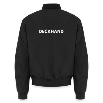 Decksmann - Unisex Bomberjacke - Schwarz - Hinten - AI Model Male 185 light (185cm)