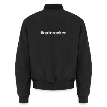 NUTCRACKER Hashtag - Unisex Bomberjacke - Schwarz - Hinten - AI Model Male 185 light (185cm)