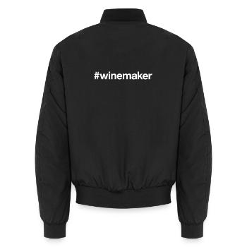 WINEMAKER Hashtag - Unisex Bomber Jacket - black - Back - AI Model Male 185 light (185cm)