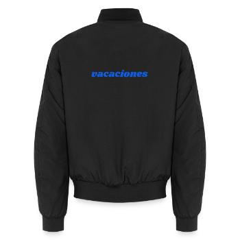 vacaciones - Unisex Bomberjacke - Schwarz - Hinten - AI Model Male 185 light (185cm)
