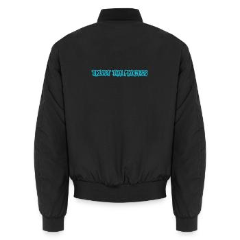 TRUST THE PROCESS conception - Bomber unisexe - noir - Dos - AI Model Male 185 light (185cm)