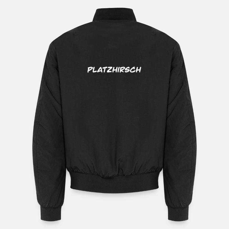 Platzhirsch - Geschenkidee für Männer - Unisex Bomberjacke - Schwarz