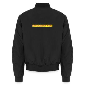 Kapitalismus for future. - Unisex Bomberjacke - Schwarz - Hinten - AI Model Male 185 light (185cm)