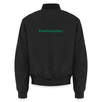 Weihnachten Hashtag - Unisex Bomberjacke - Schwarz - Hinten - AI Model Male 185 light (185cm)