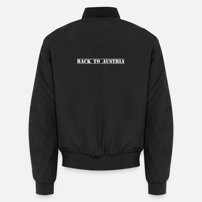 back_to_austria_white - Unisex Bomber Jacket - black