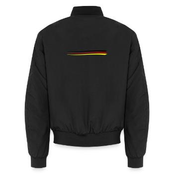 Drapeau de la ligne de l’équipe allemande - Bomber unisexe - noir - Dos - AI Model Male 185 light (185cm)