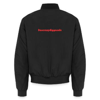 Das crazy - Unisex Bomberjacke - Schwarz - Hinten - AI Model Male 185 light (185cm)