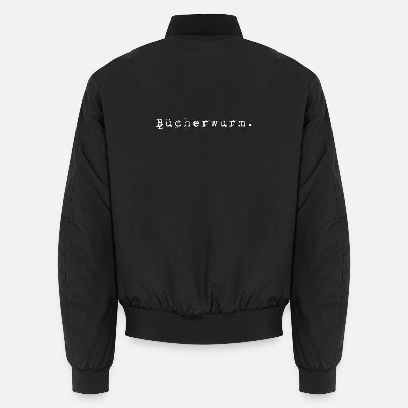 Bookworm Bücherwurm - Unisex Bomberjacke - Schwarz