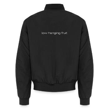 low hanging fruit - Unisex Bomberjacke - Schwarz - Hinten - AI Model Male 185 light (185cm)