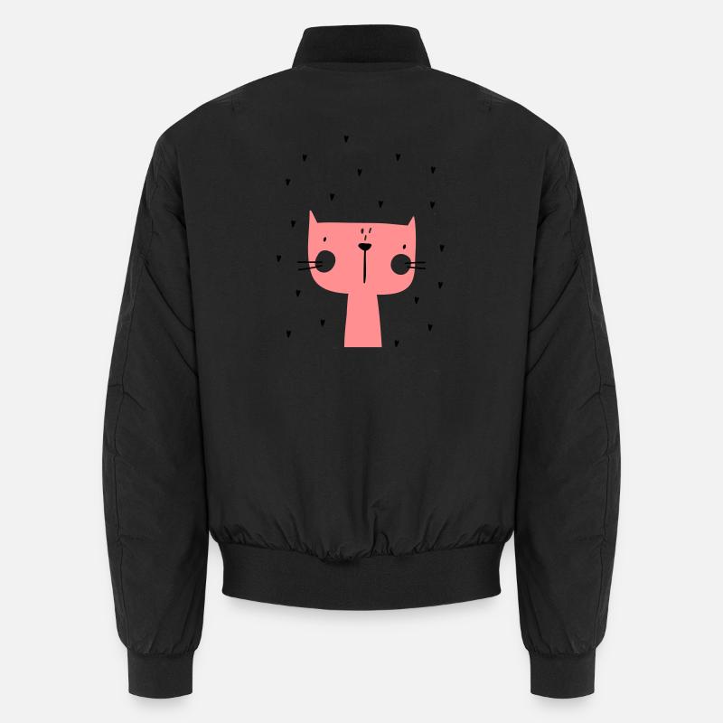Katze mit Herzen Unisex Bomberjacke