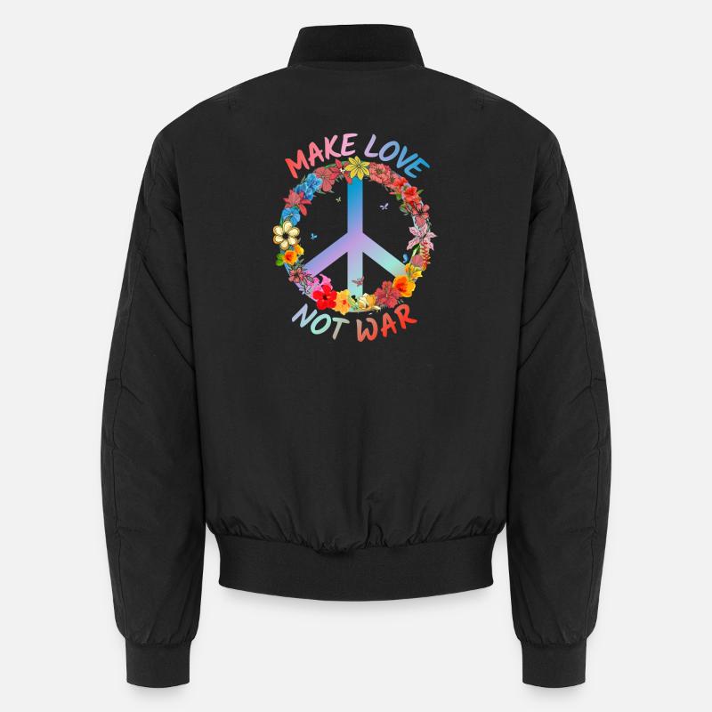 Make Love Not War - Unisex Bomberjacke - Schwarz