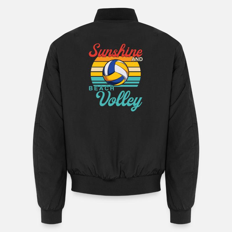 Design Beach Volleyball - Unisex Bomber Jacket - black