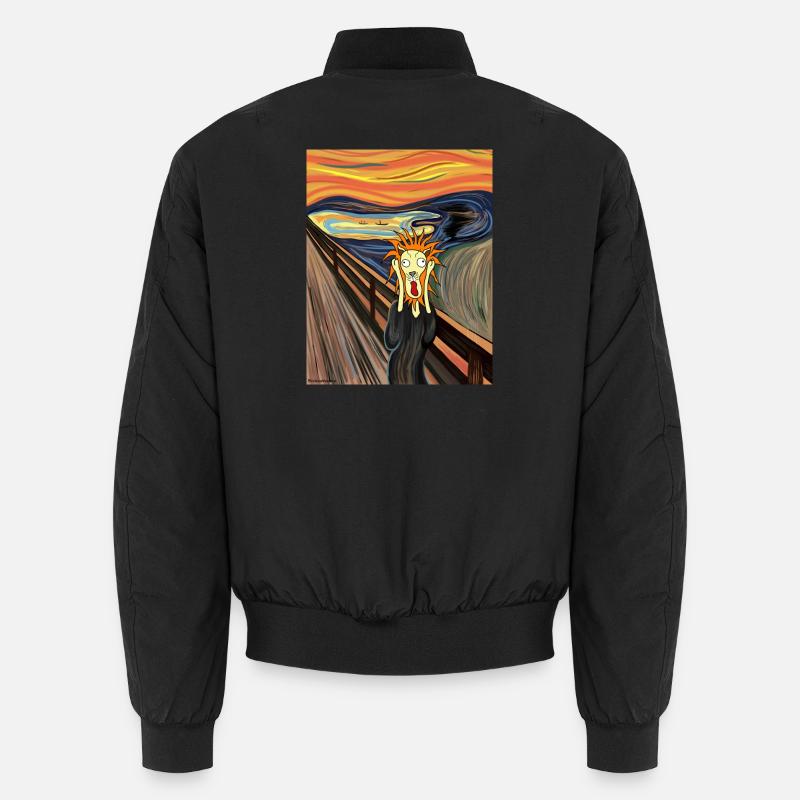 Schrei! Ein lustiger Löwe Unisex Bomberjacke