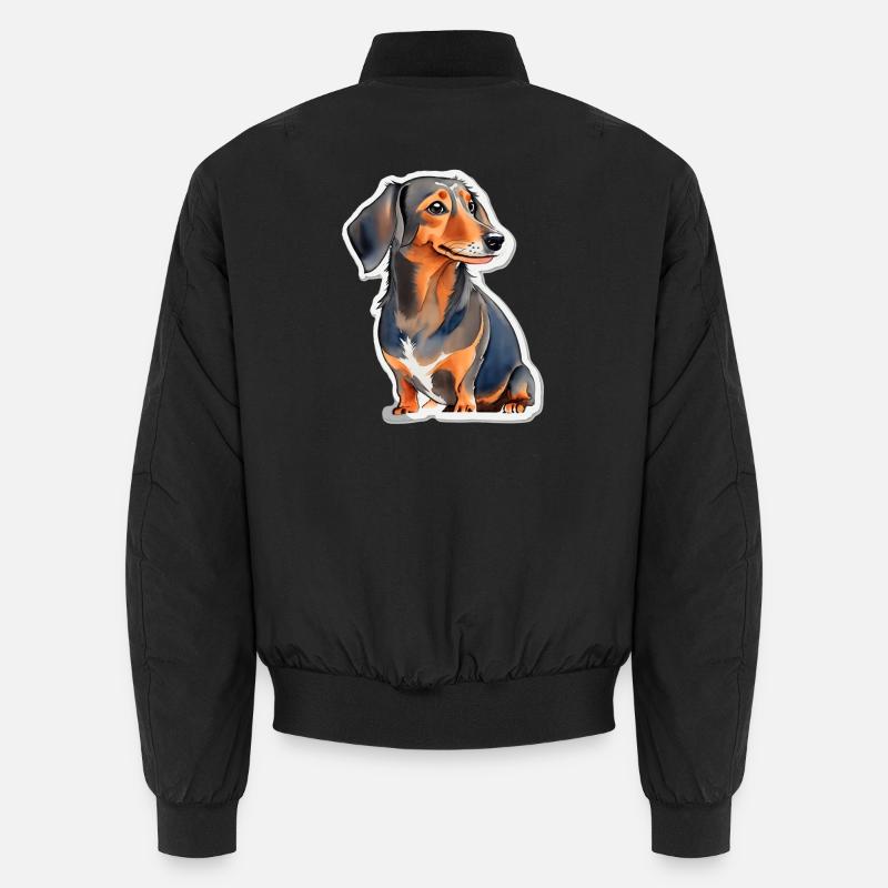 Dackel - Unisex Bomberjacke - Schwarz