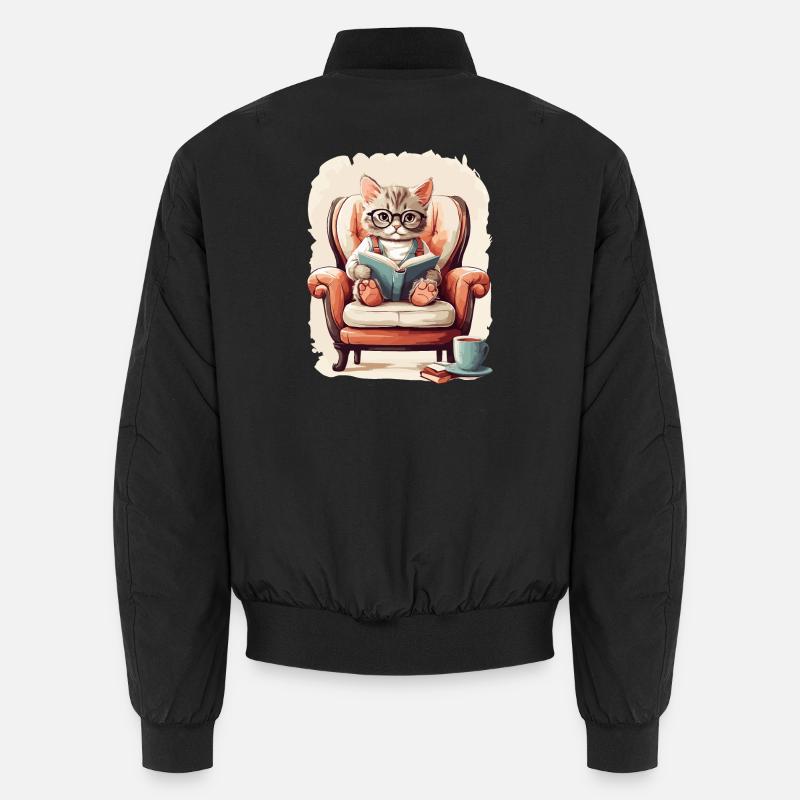 Cute Clever Cat Unisex Bomber Jacket