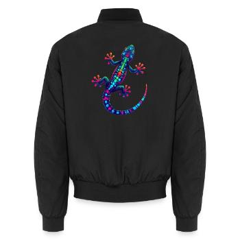 Gecko - Bomber unisexe - noir - Dos - AI Model Male 185 light (185cm)