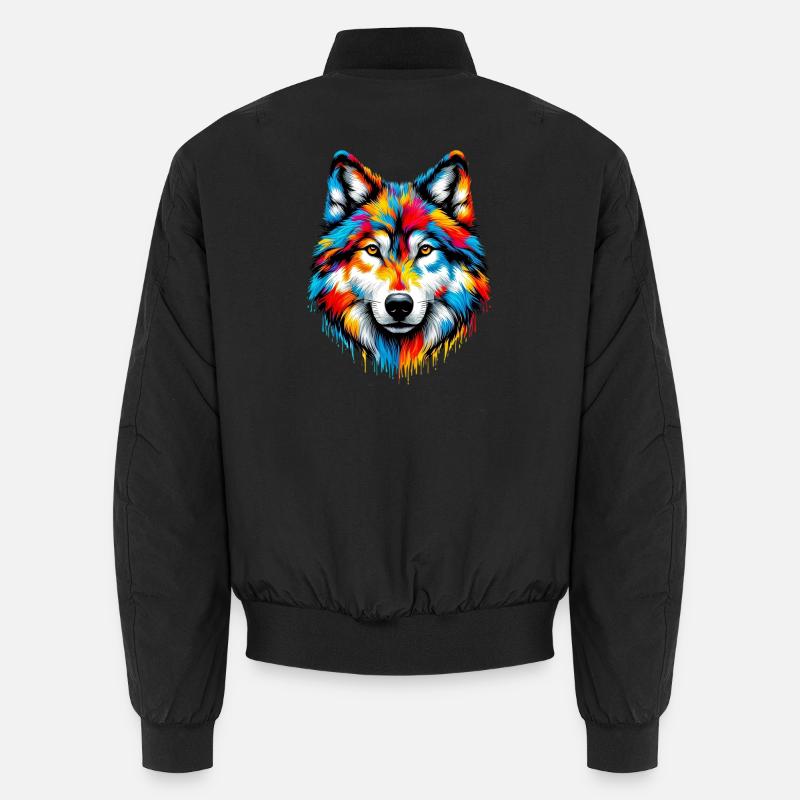 Loup - Bomber unisexe - noir
