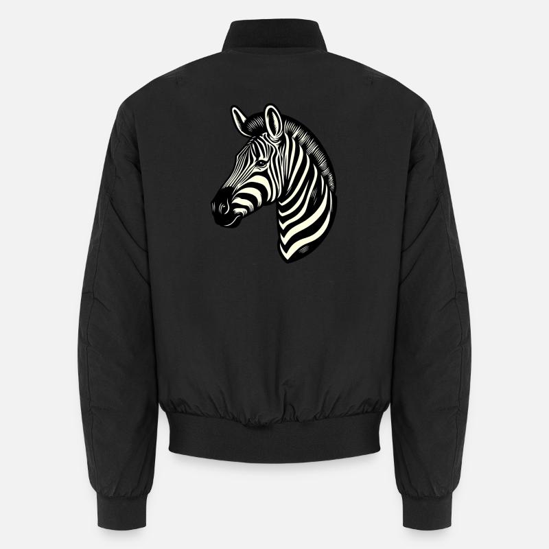 Zebra - Unisex Bomber Jacket - black
