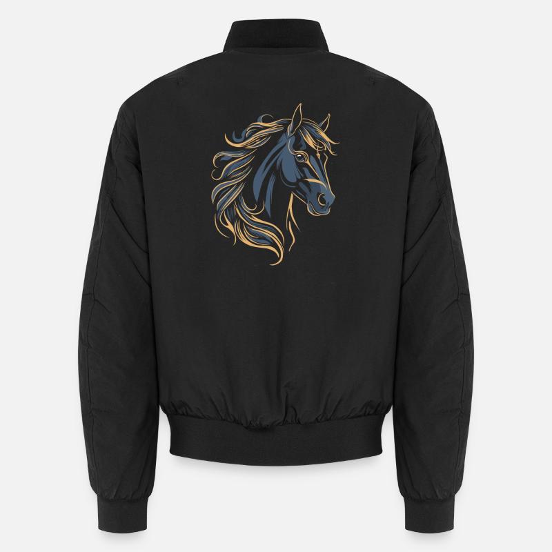 PFERD TATTOO FARBE - Unisex Bomberjacke - Schwarz